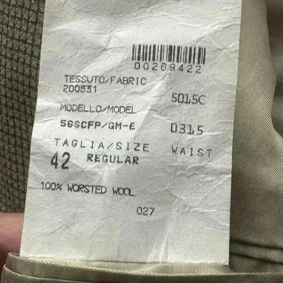 VTG Givenchy Monsieur Worsted Wool Suit Sport Jacket Blazer Houndstooth Sz 42R - Picture 9 of 16